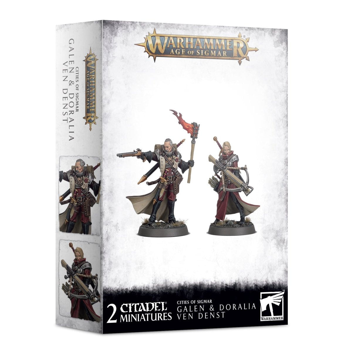 Games Workshop Age of Sigmar Cities of Sigmar Galen and Doralia ven Denst box, 2 miniatures