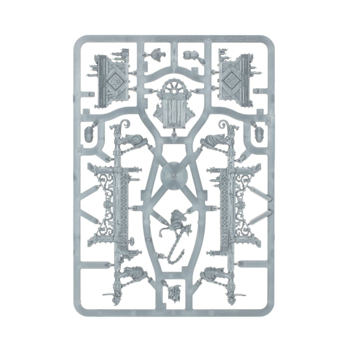 Pontifex Zenestra unpainted plastic sprue, frame 1 of 3