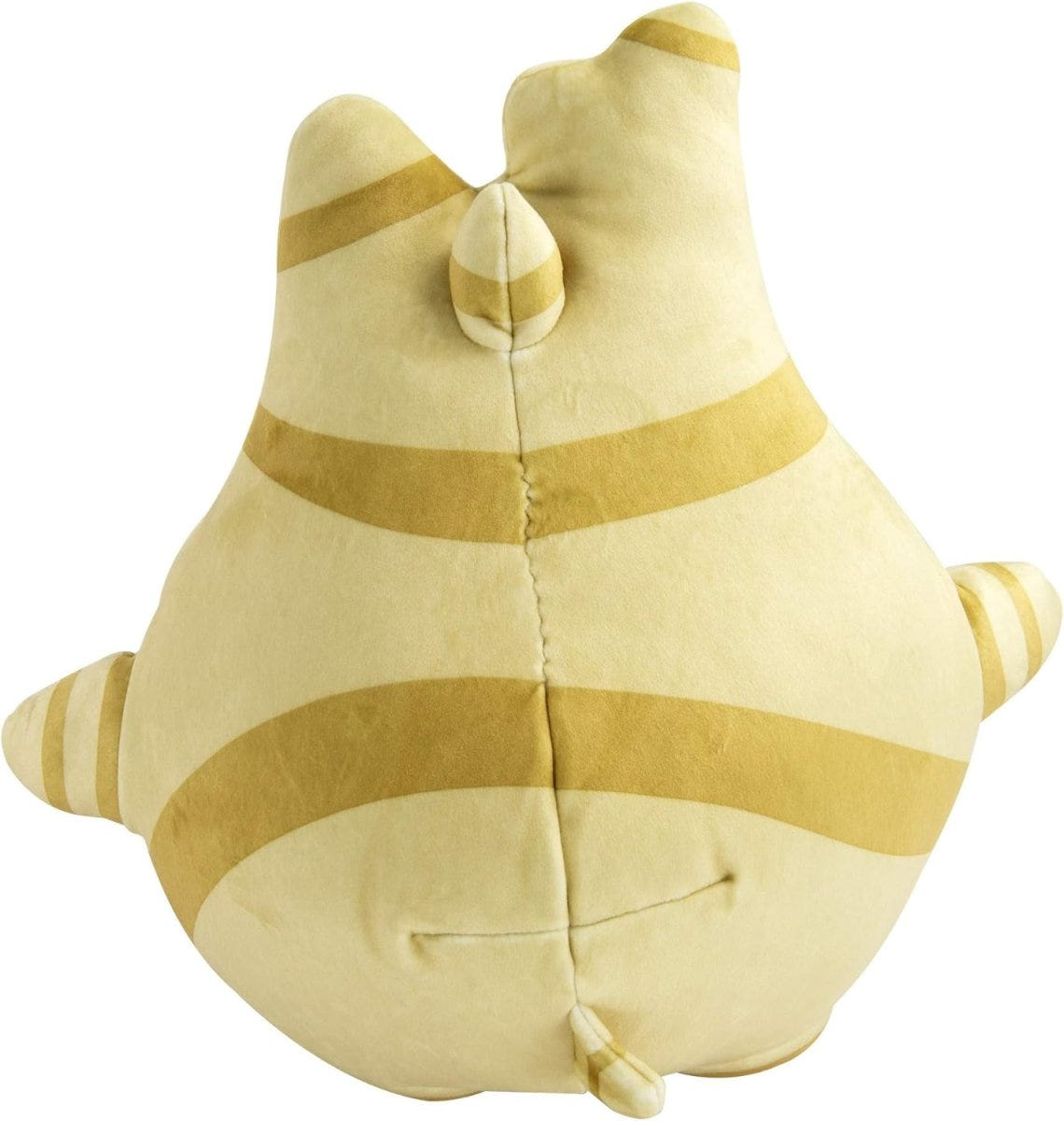 Club Mocchi-Mocchi Korok plush rear view with tan striped fabric