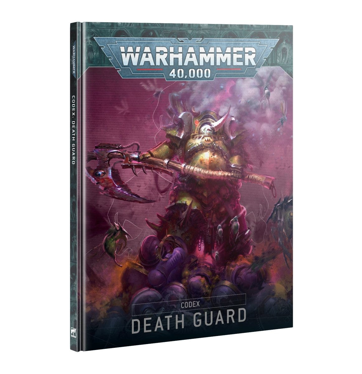 Games Workshop Codex: Death Guard 10th edition hardback cover with a Nurgle Plague Marine
