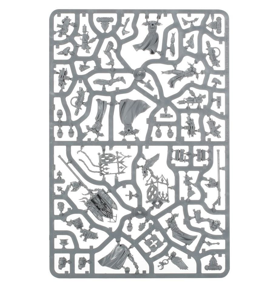 Games Workshop Combat Patrol: Adepta Sororitas unpainted plastic sprue, frame 6 of 9