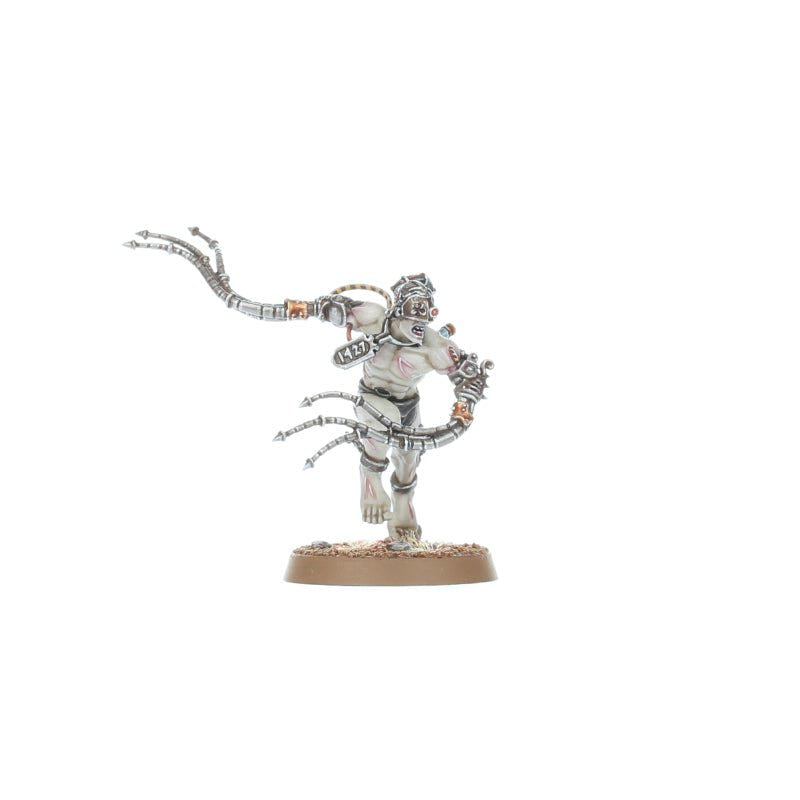 Painted Adepta Sororitas Arco-flagellant with flail arms mid-leap, Games Workshop