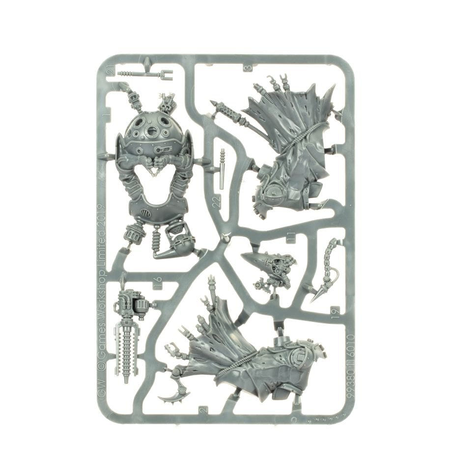 Combat Patrol: Adeptus Mechanicus unpainted plastic sprue, frame 2 of 9