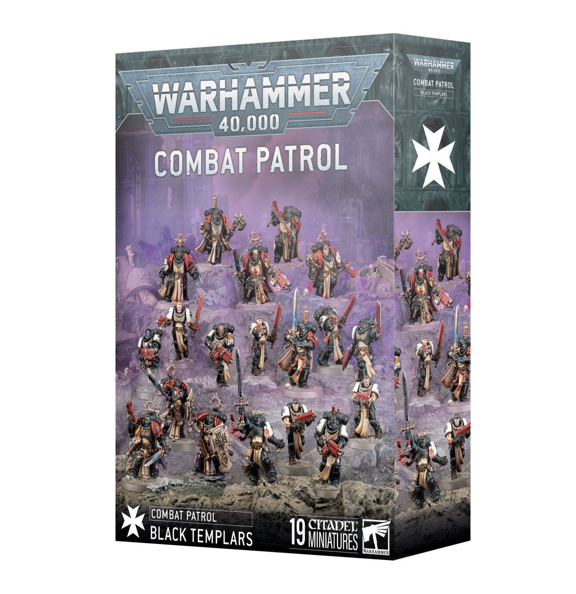 Warhammer 40,000 Combat Patrol: Black Templars box, 19 Citadel miniatures