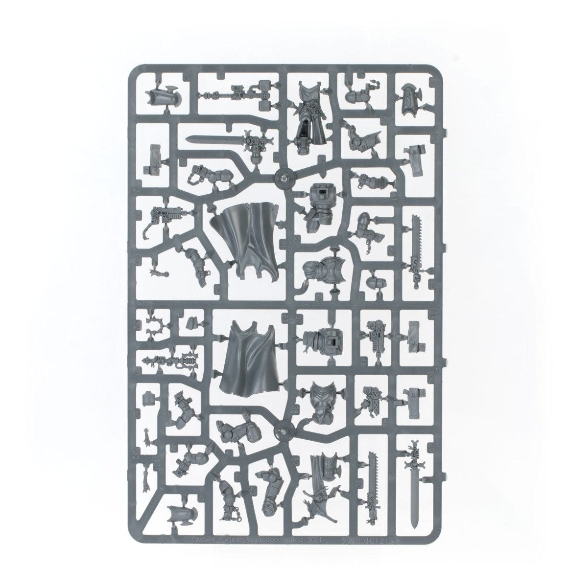 Combat Patrol: Black Templars unpainted plastic sprue, frame 6 of 11