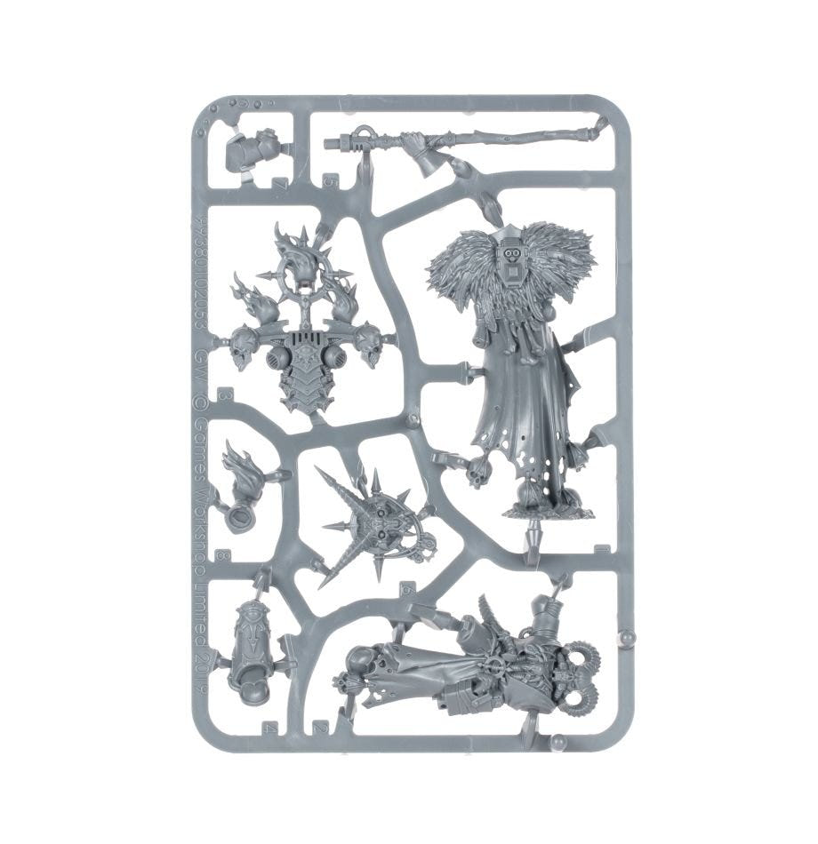 Combat Patrol: Chaos Space Marines unpainted plastic sprue, frame 1 of 7