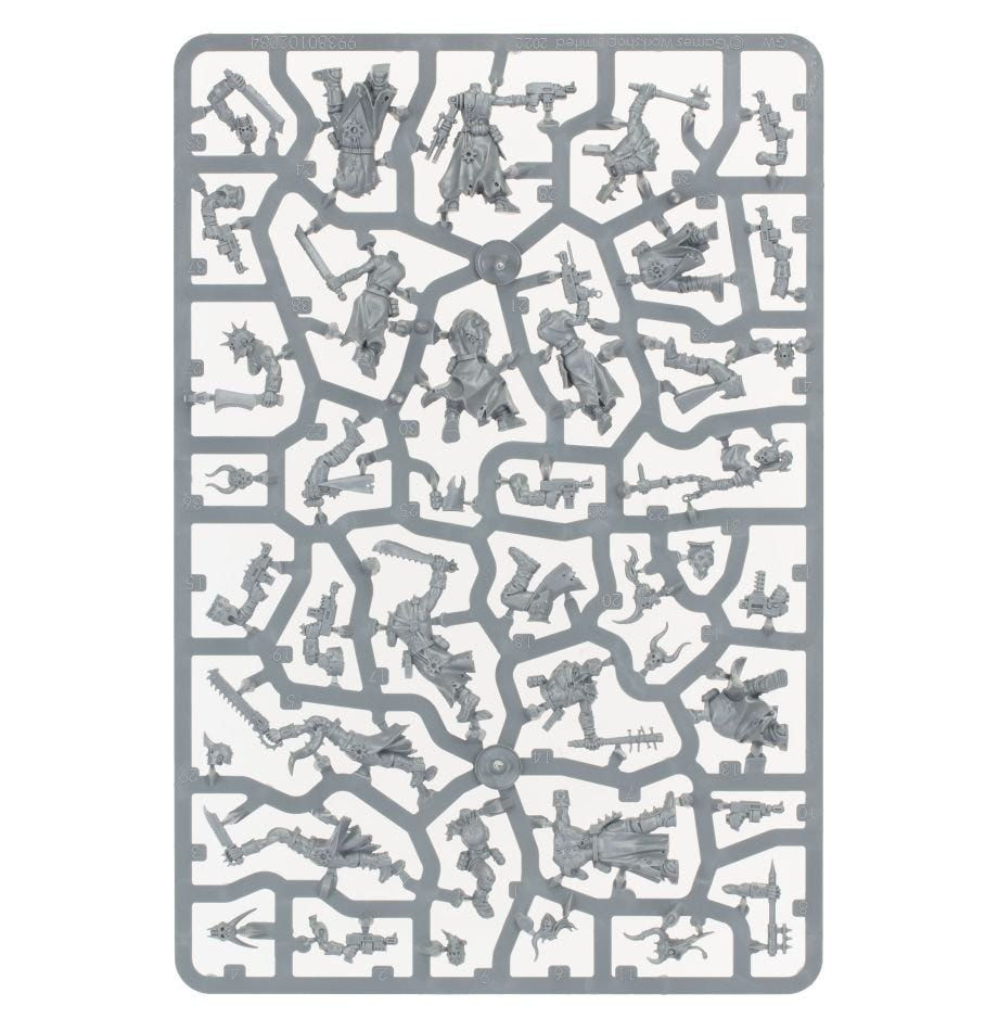 Combat Patrol: Chaos Space Marines unpainted plastic sprue, frame 7 of 7