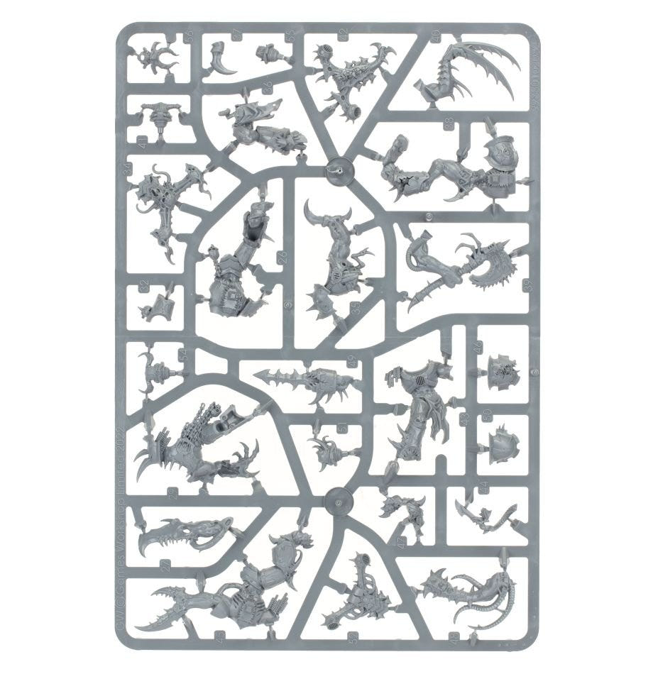 Combat Patrol: Chaos Space Marines unpainted plastic sprue, frame 3 of 7