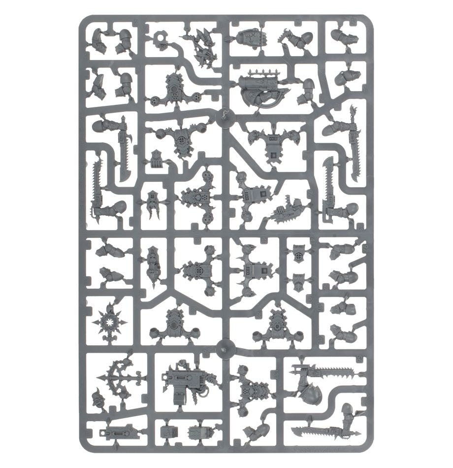 Combat Patrol: Chaos Space Marines unpainted plastic sprue, frame 4 of 7