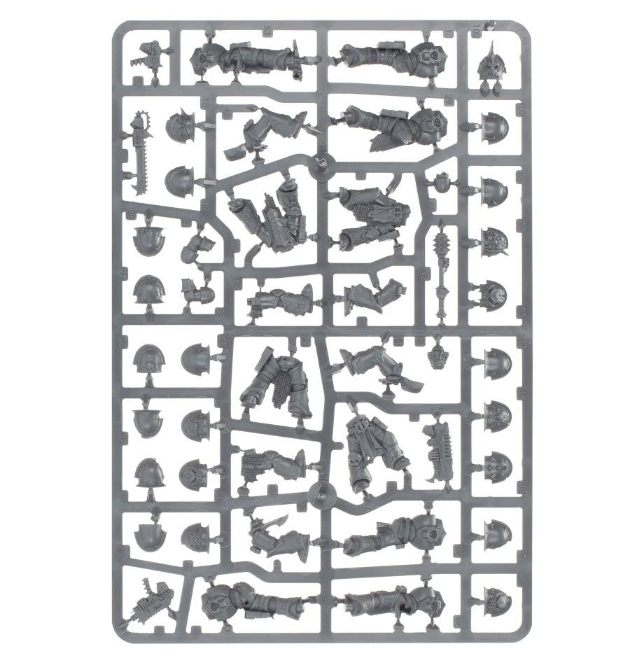 Combat Patrol: Chaos Space Marines unpainted plastic sprue, frame 5 of 7