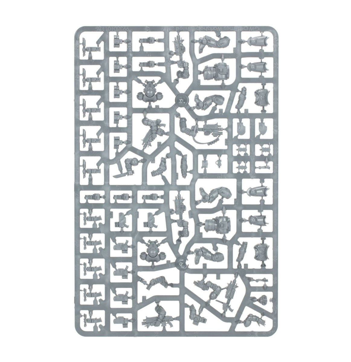 Combat Patrol: Dark Angels unpainted plastic sprue, frame 7 of 10