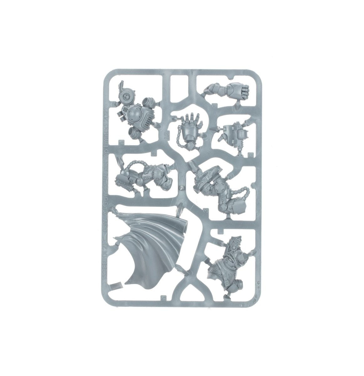 Combat Patrol: Dark Angels unpainted plastic sprue, frame 2 of 10