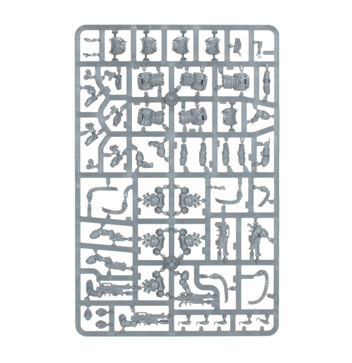 Combat Patrol: Dark Angels unpainted plastic sprue, frame 9 of 10