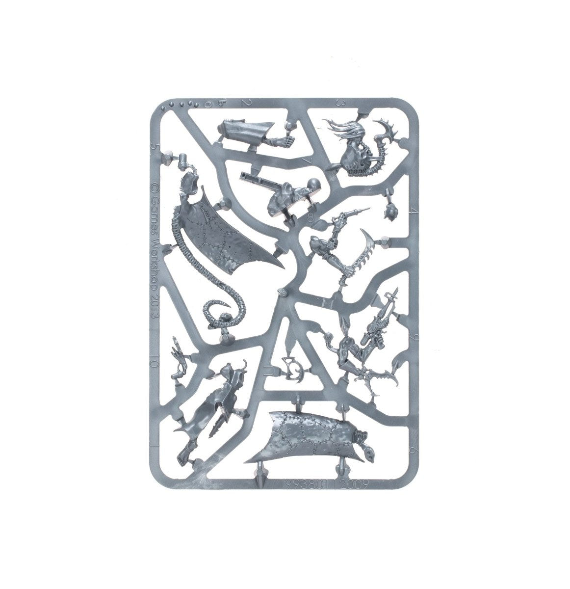 Combat Patrol: Drukhari unpainted plastic sprue, frame 1 of 7