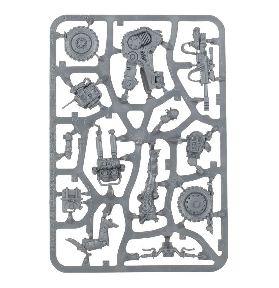 Combat Patrol: Genestealer Cults unpainted plastic sprue, frame 1 of 7