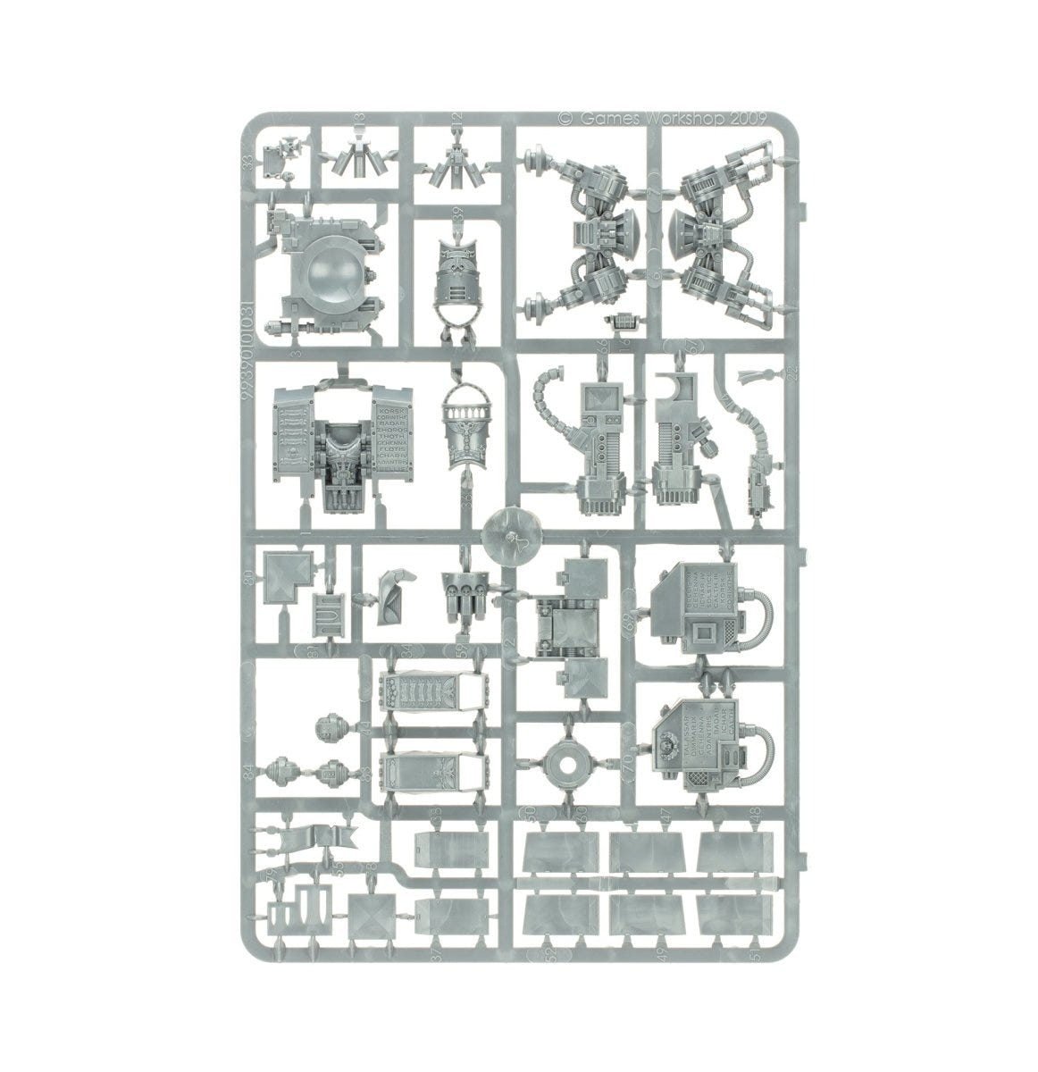 Games Workshop Combat Patrol: Grey Knights unpainted plastic sprue, frame 1 of 7