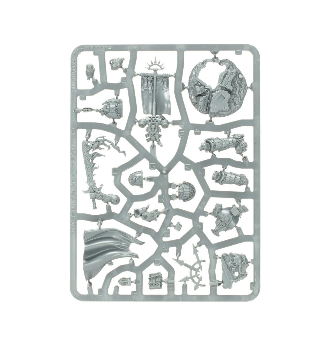 Games Workshop Combat Patrol: Grey Knights unpainted plastic sprue, frame 7 of 7