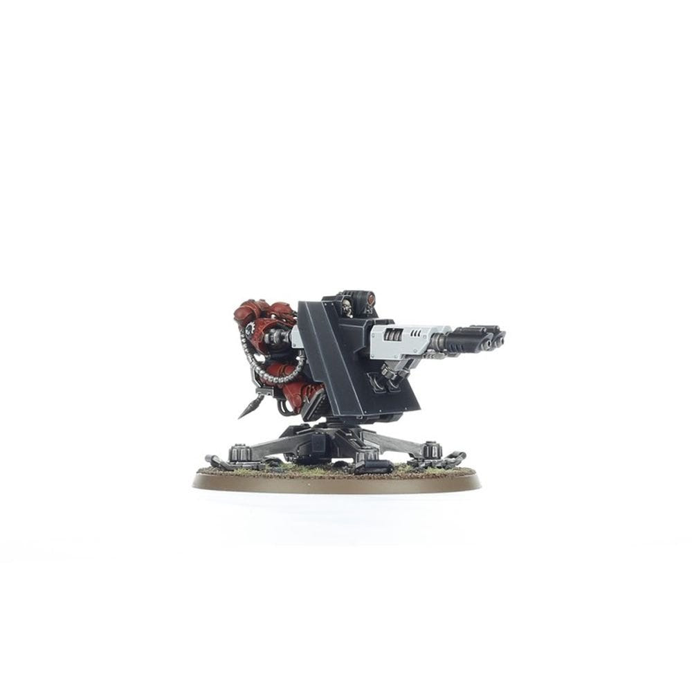 Painted Iron Hands Firestrike servo-turret on a round base