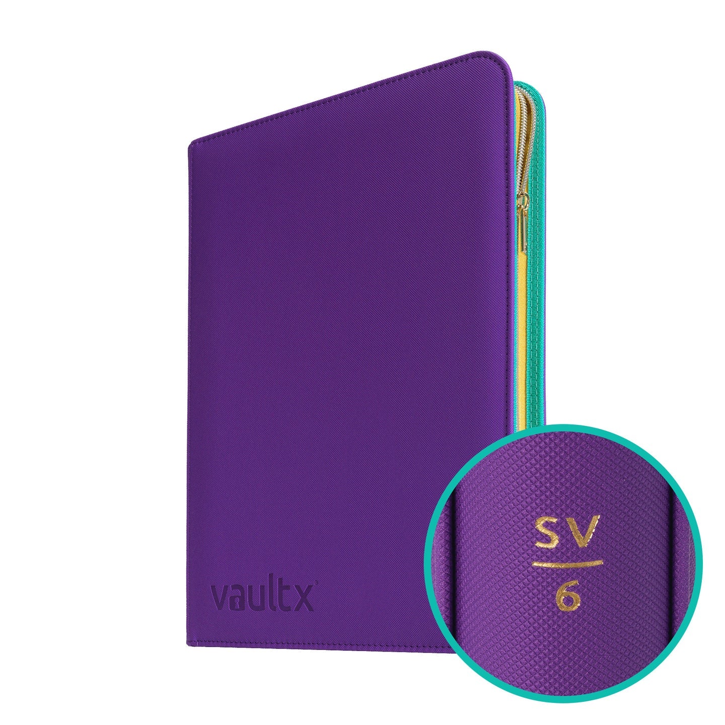 VaultX Scarlet & Violet 6 Exo-Tec® Zip Binder - 9 Pocket - Loaded Dice