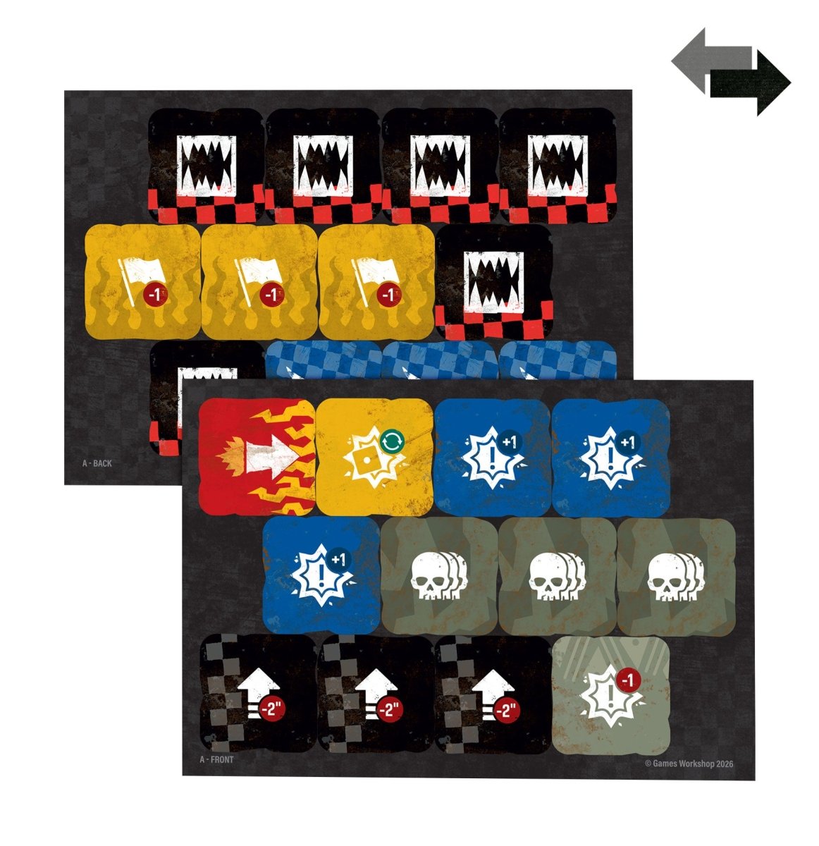 Command Pack: Orks double-sided status and objective token sheets