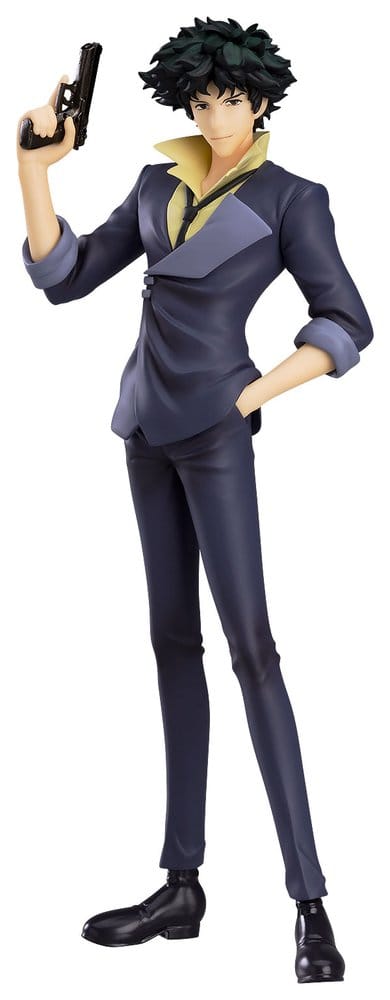 Cowboy Bebop Pop Up Parade Spike Spiegel figure in blue suit holding a pistol, front view