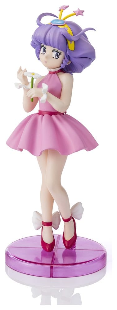 Angled front view of the Creamy Mami Adokenette figure on its clear pink base
