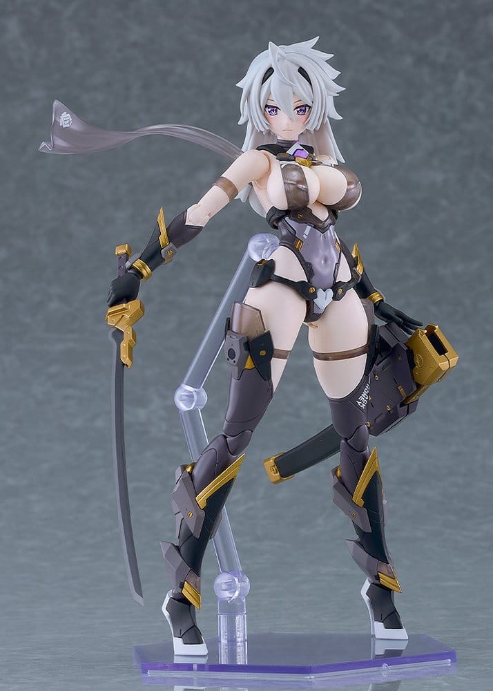 Plamatea Black Honey from Cutie Honey Nova on articulated stand holding a katana