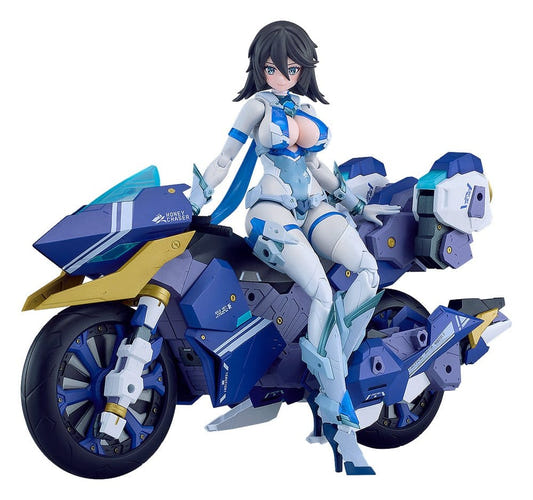 Good Smile Company Plamatea Hurricane Honey from Cutie Honey Nova seated on Honey Chaser bike