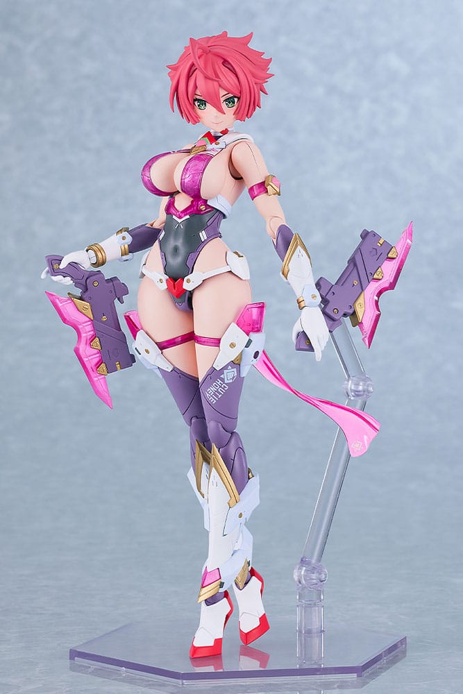 Cutie Honey PLAMATEA kit holding both handguns down at her sides