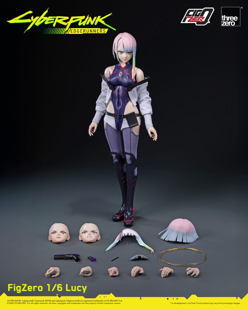 threezero FigZero 1/6 Lucy figure with spare faces, floating hair, monowire and hands