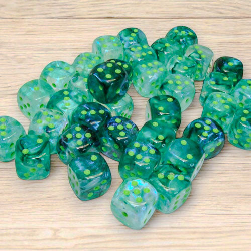 Chessex - Borealis 12mm D6 Dice Block - Kelp