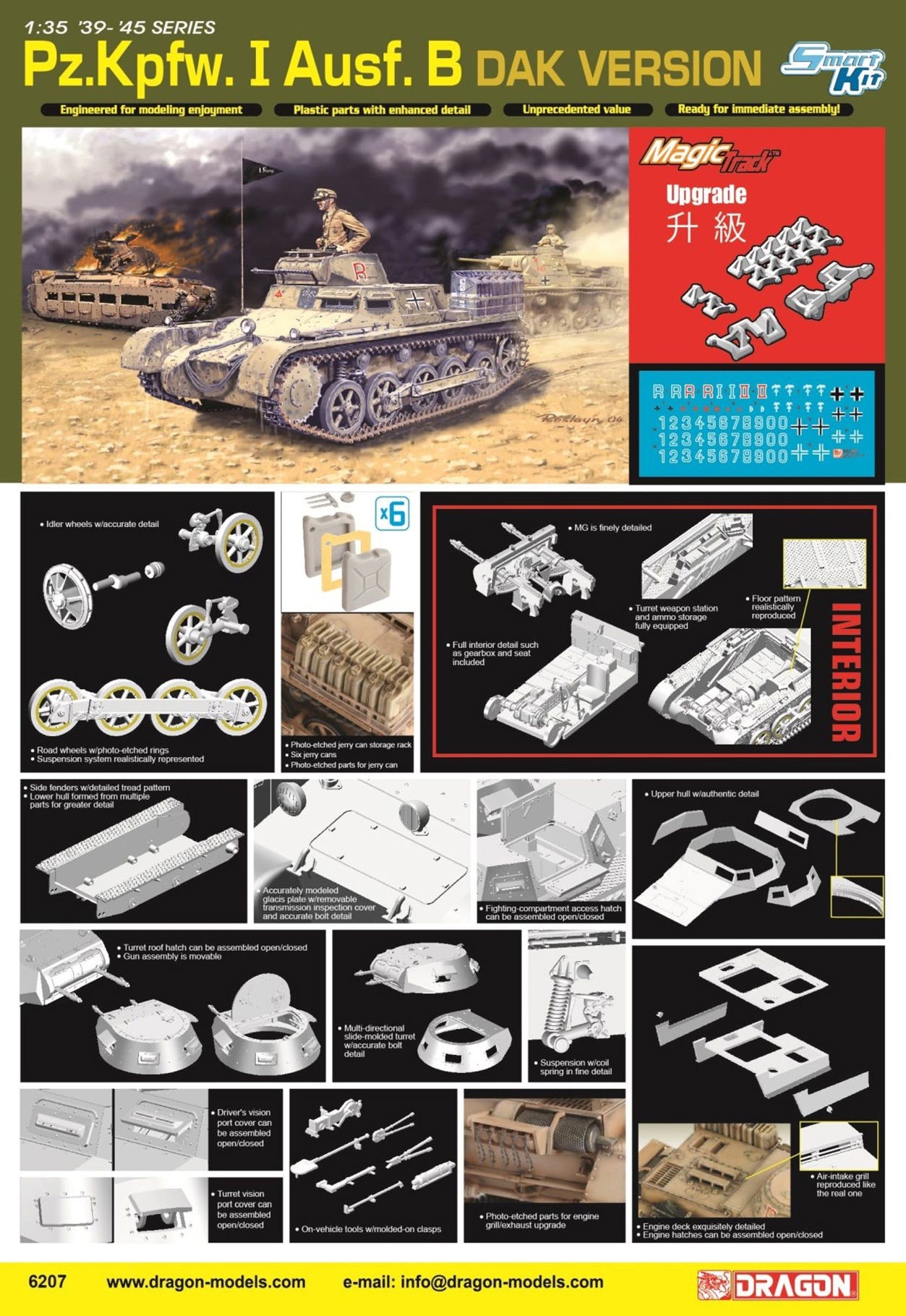 Dragon 1:35 Pz.Kpfw.I Ausf.B DAK Version - D6207