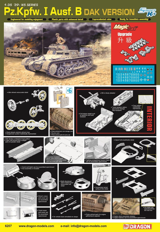 Dragon 1:35 Pz.Kpfw.I Ausf.B DAK Version - D6207