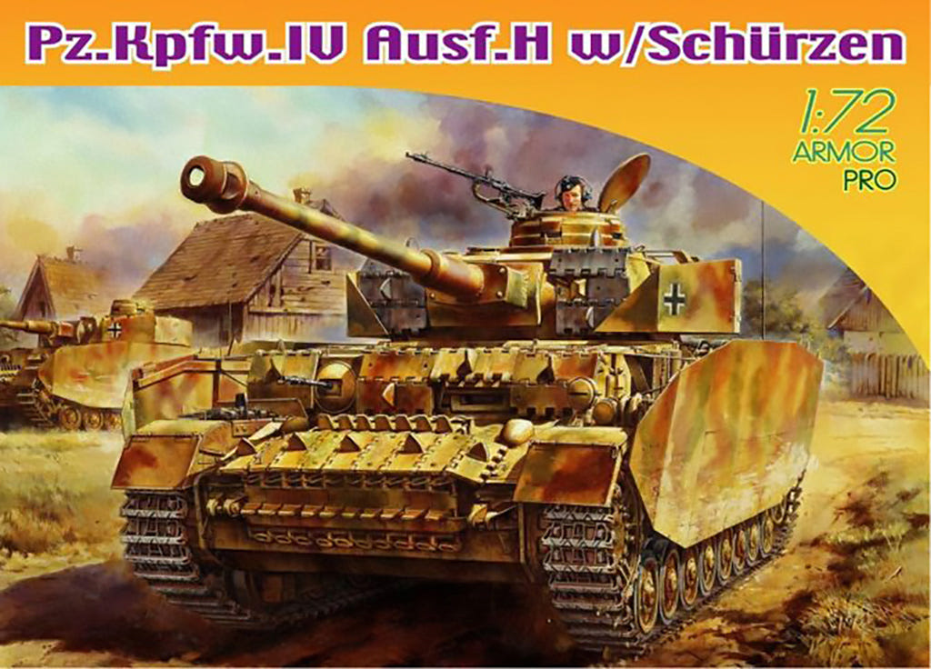 Dragon 1:72 PZ KPFW IV Ausf H W/Schurzen - D7497