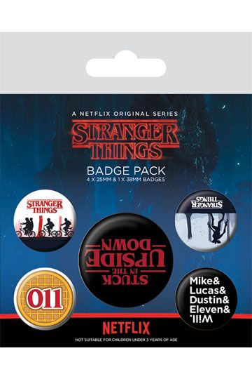 Stranger Things Pin-Back Buttons 5-Pack Upside Down - Loaded Dice Barry Vale of Glamorgan CF64 3HD