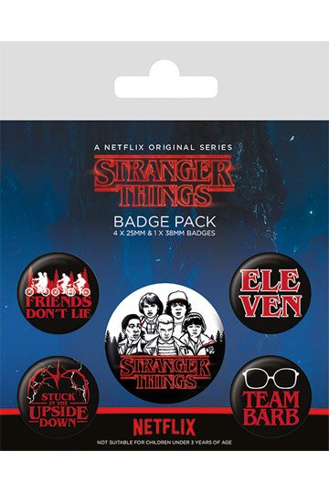 Stranger Things Pin-Back Buttons 5-Pack Characters - Loaded Dice