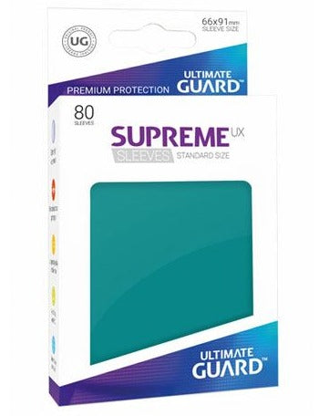Ultimate Guard Supreme UX Sleeves Standard Size Petrol Blue (80) - Loaded Dice Barry Vale of Glamorgan CF64 3HD
