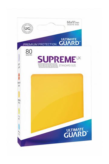 Ultimate Guard Supreme UX Sleeves Standard Size Yellow (80) - Loaded Dice Barry Vale of Glamorgan CF64 3HD