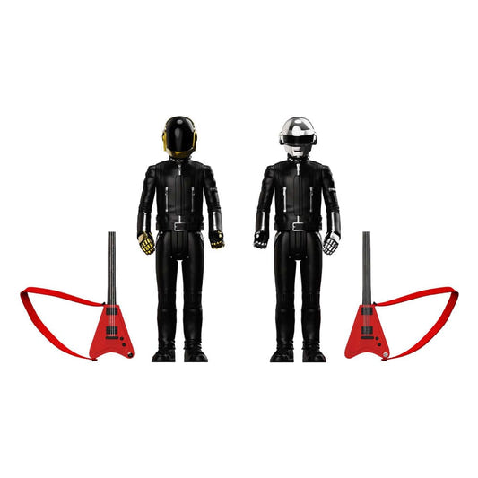 Super7 Daft Punk Human After All ReAction figures in black leather with red guitars