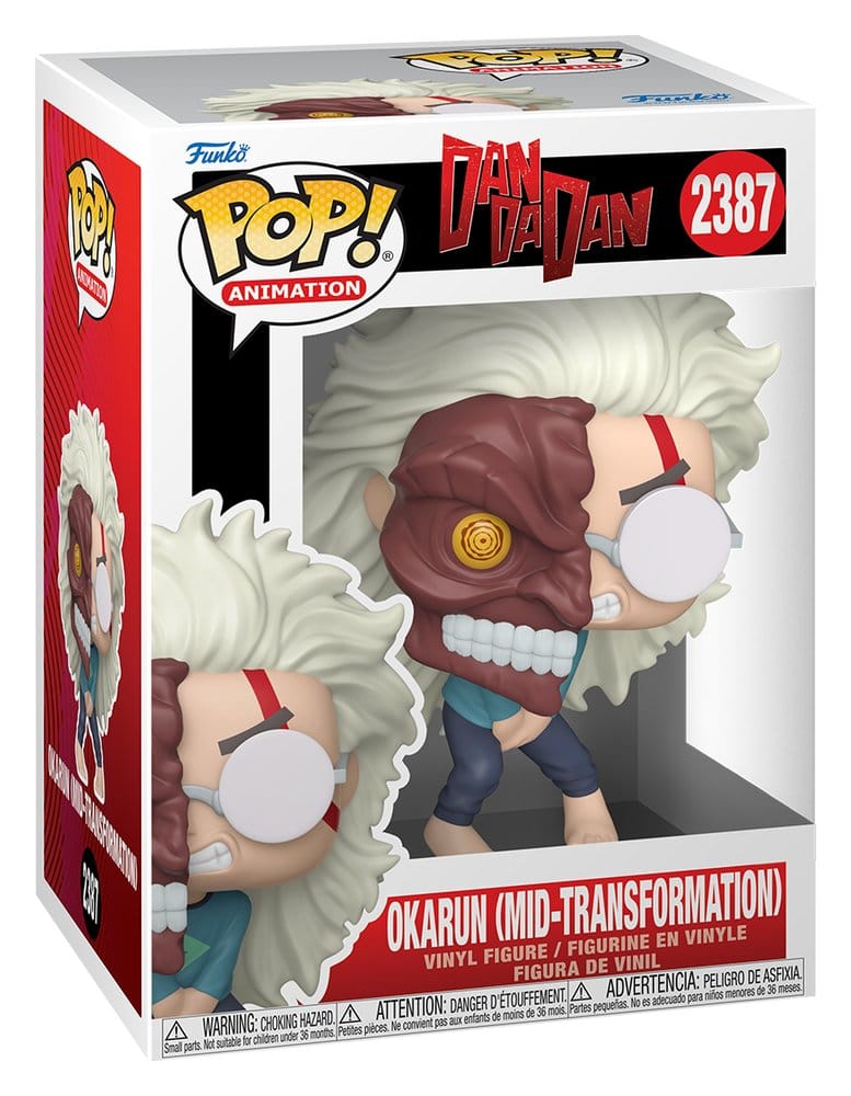 Funko Dandadan POP! Animation Okarun (Mid-Transformation) vinyl figure in window box, number 2387