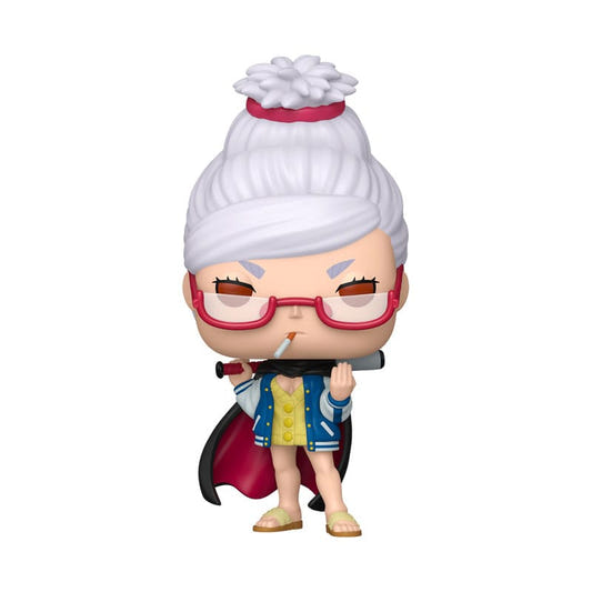 Funko POP! Seiko from Dandadan, white-haired grandmother in red glasses and long coat