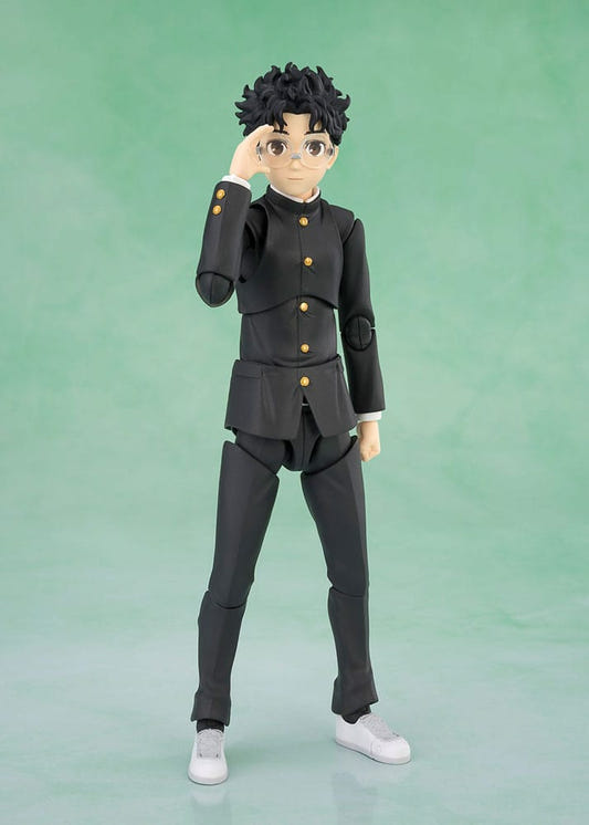 Bandai S.H.Figuarts Okarun figure from Dandadan in black school uniform, front view