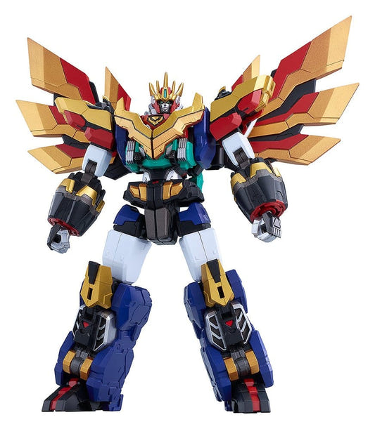 MODEROID DANDIVINE Action Model built robot with gold wings, front view on white background