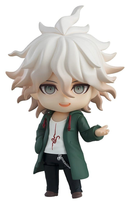 Good Smile Company Nendoroid Nagito Komaeda figure from Danganronpa 1.2 Reload in a green hooded coat