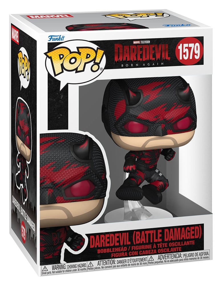 Daredevil: Born Again Funko POP! 1579 Daredevil (Battle Damaged) bobblehead in its display box