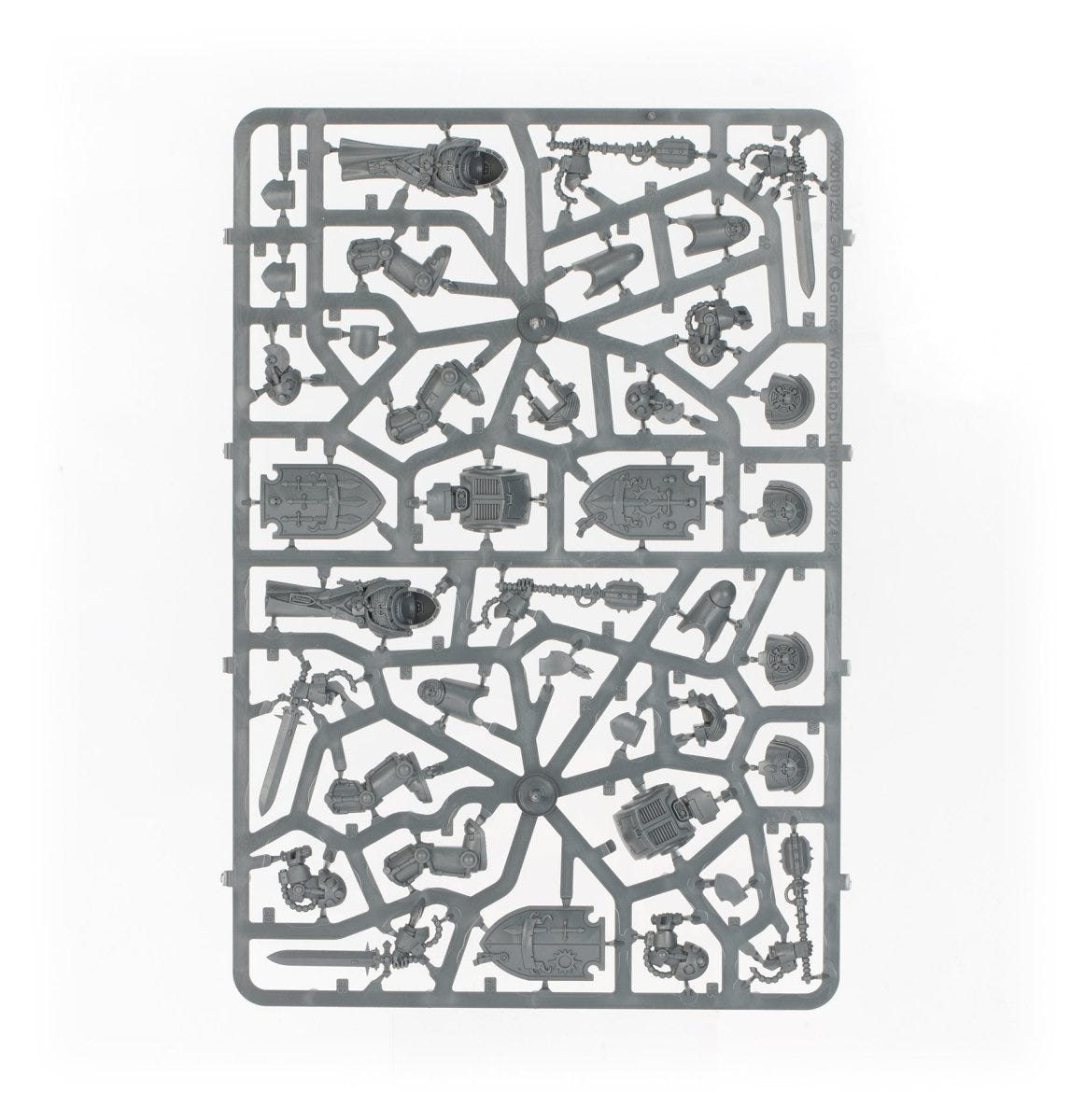 Dark Angels Deathwing Knights unpainted plastic sprue, frame 3 of 3