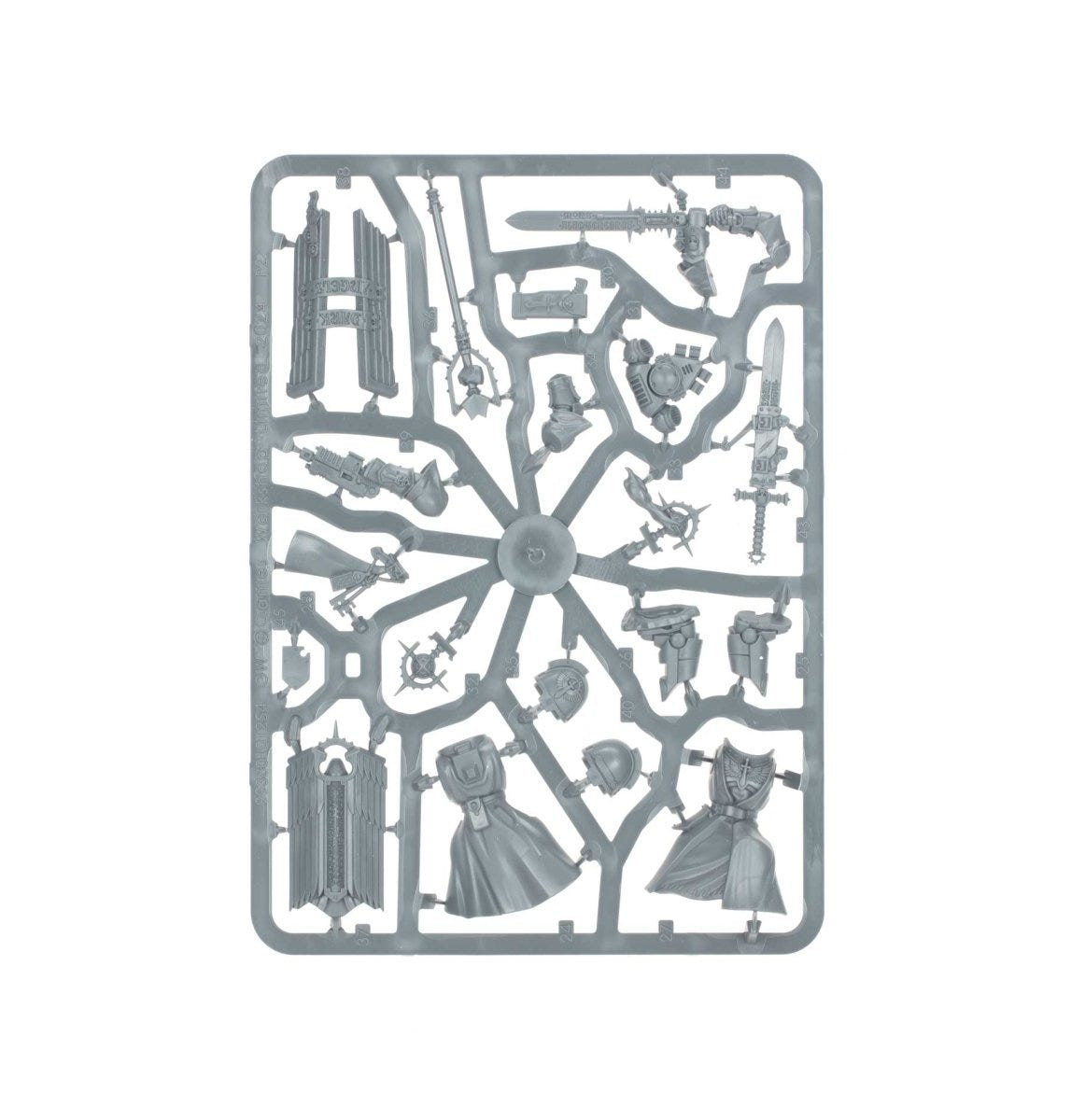 Dark Angels Inner Circle Companions unpainted plastic sprue, frame 2 of 3