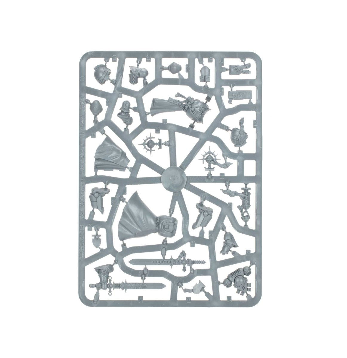 Dark Angels Inner Circle Companions unpainted plastic sprue, frame 1 of 3