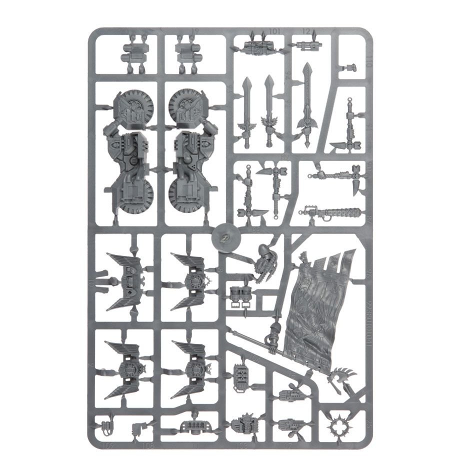 Dark Angels Ravenwing Black Knights sprue contents - Loaded Dice