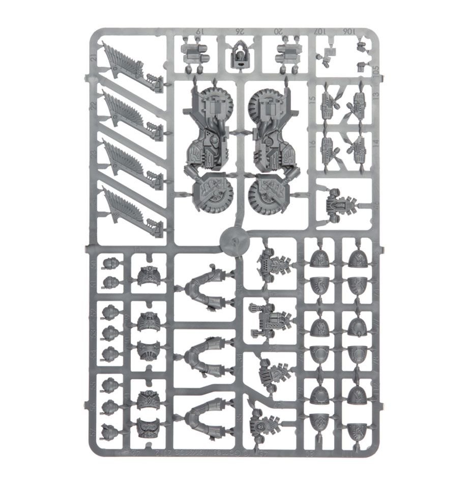 Dark Angels Ravenwing Black Knights sprue contents - Loaded Dice